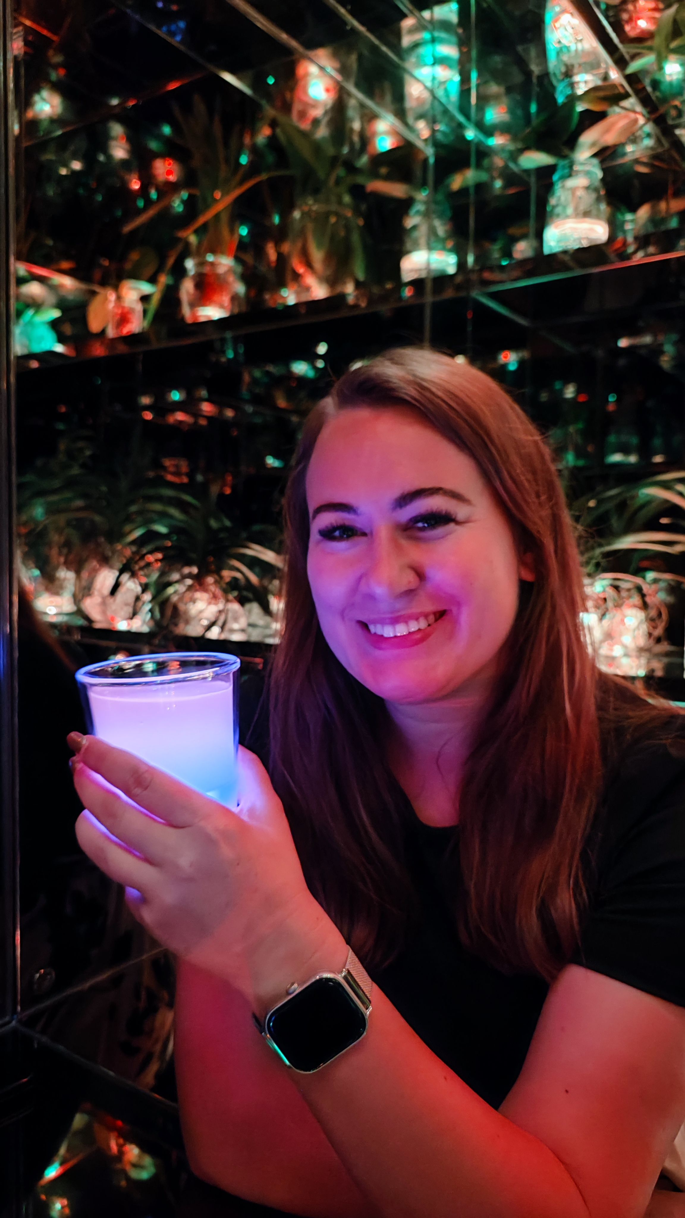 Apfelsaft in der Orchideen-Bar