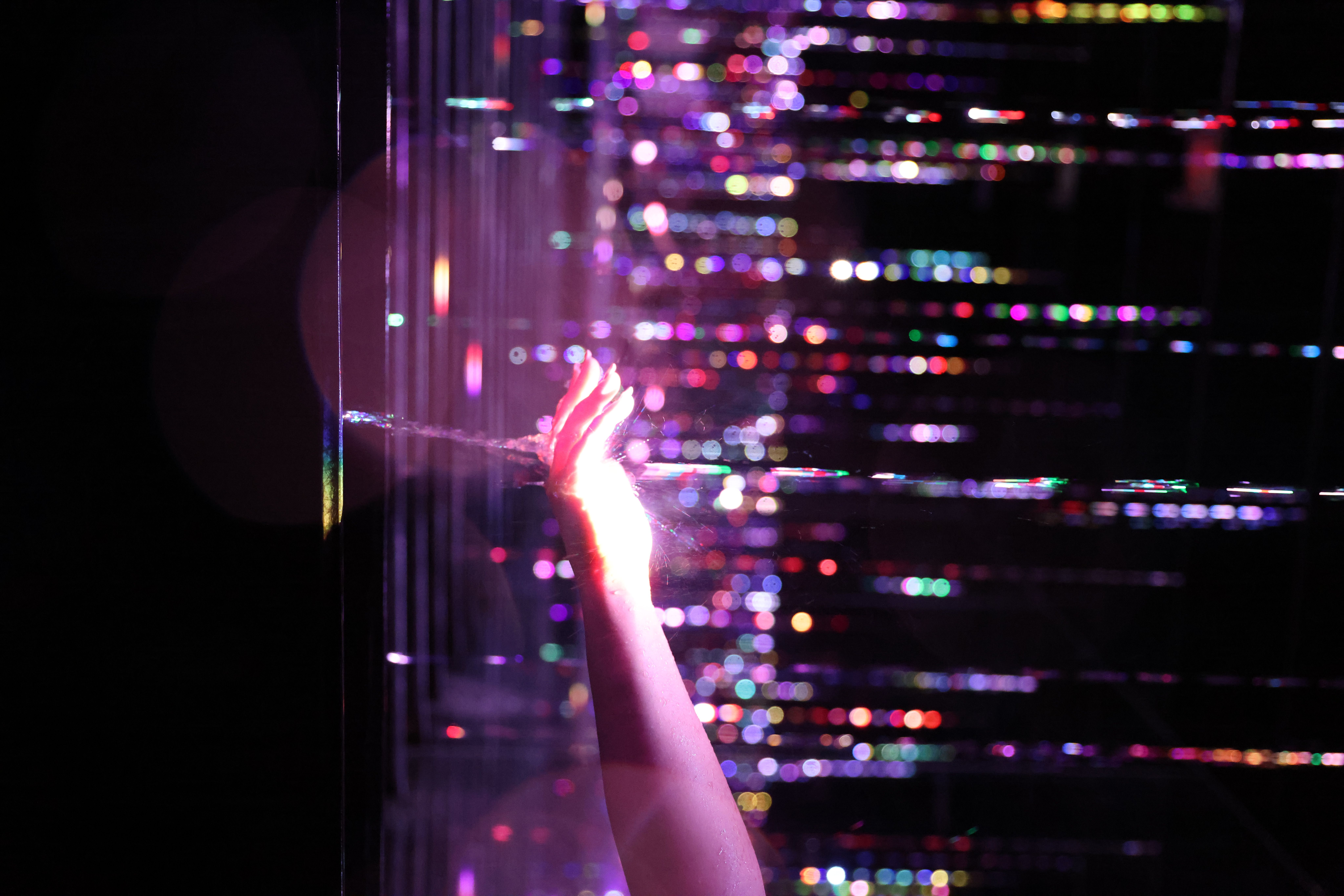 Wassertropfen-Lichtspiel