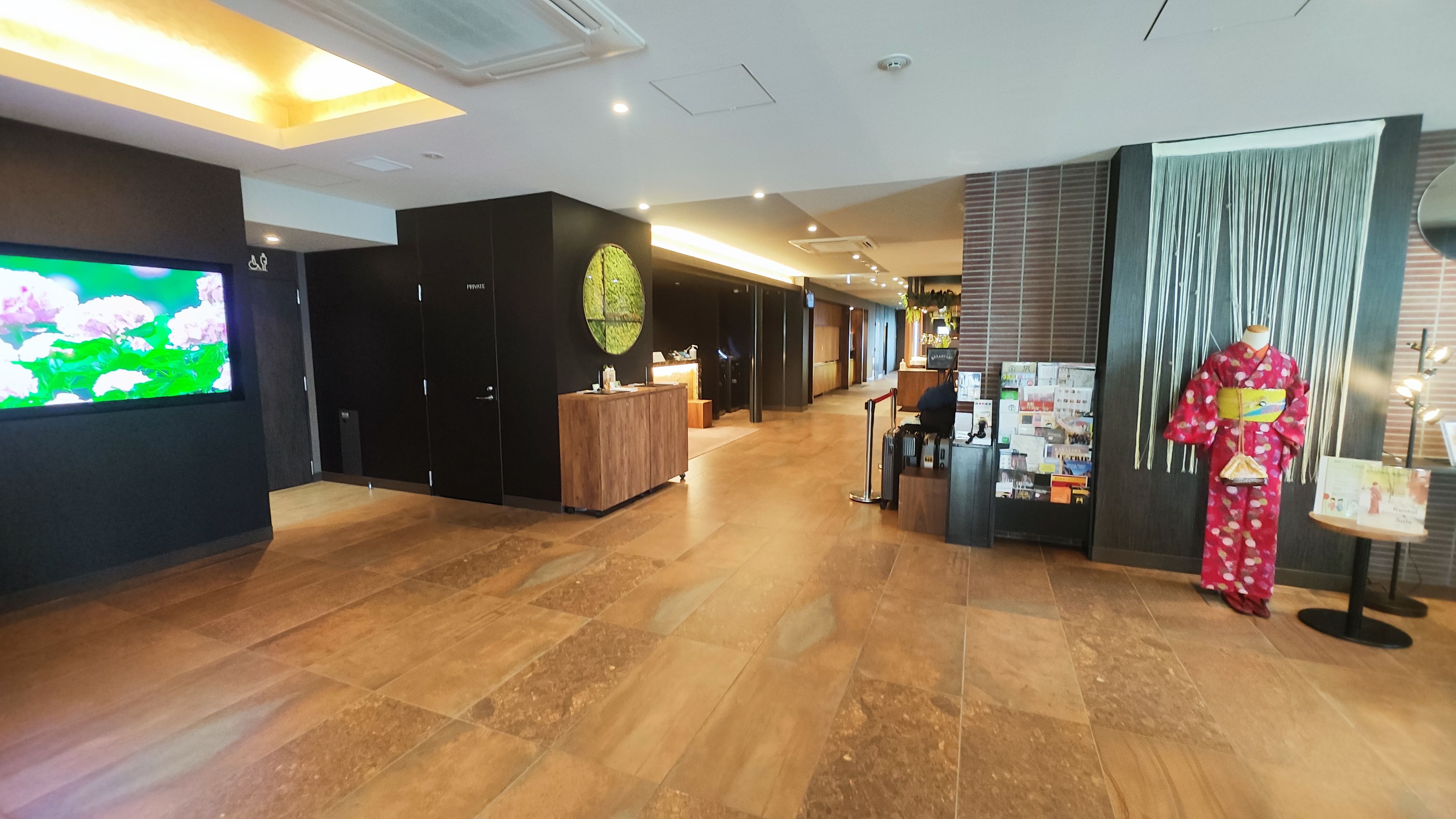 und der Empfang des Hotels - schick!